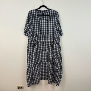 Dress to Kill Plaid Black and White Women's Dress Midi Length One Size